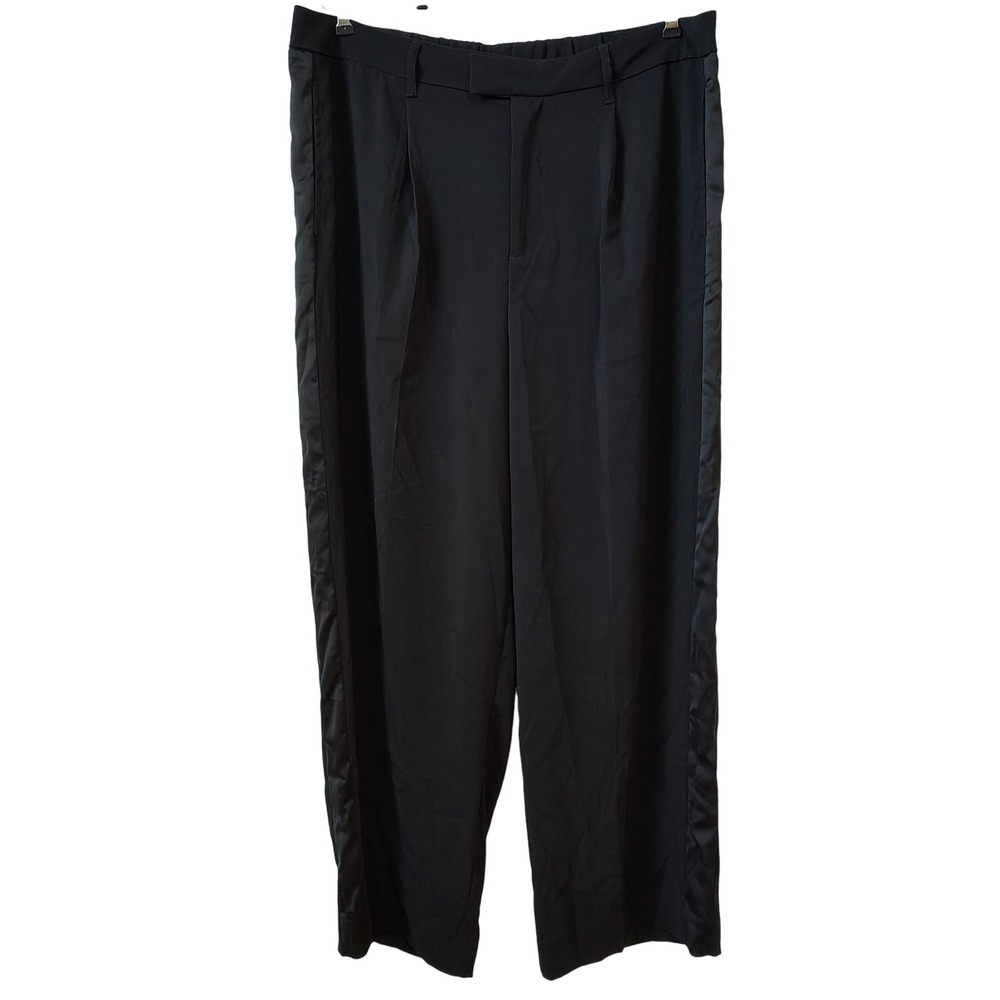 NWT A New Day Women's Black Wide Leg Cropped Dress Pants Size 16 Career Casual